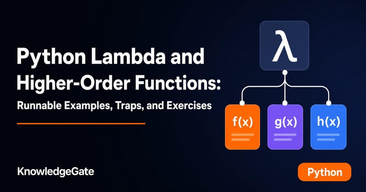 Python Lambda and Higher-Order Functions: Worked Examples - Knowledge ...
