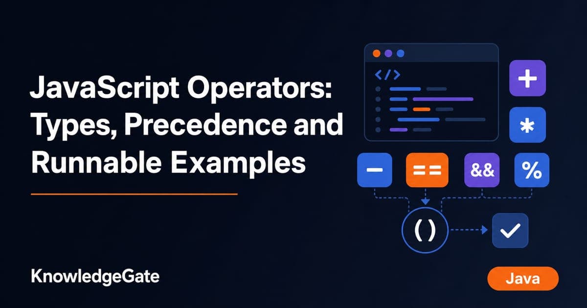 JavaScript Operators: Precedence, Traps and Examples - Knowledge Gate AI