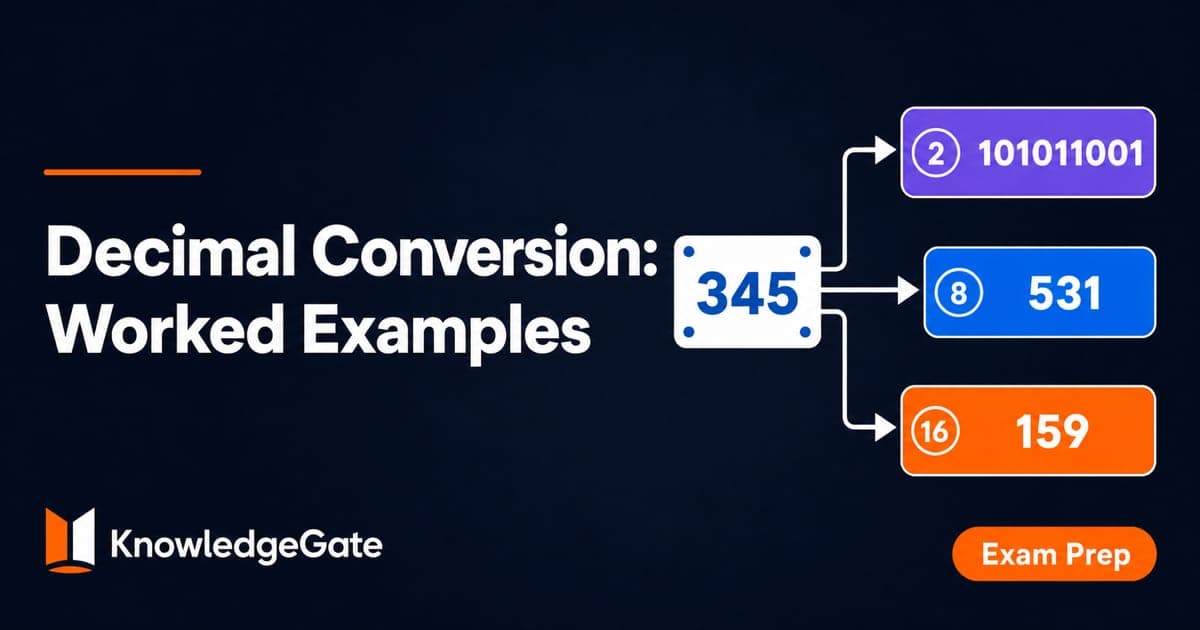 Oct Number System Decimal Conversion to Binary, Octal and Hex: Worked Steps - Knowledge ...