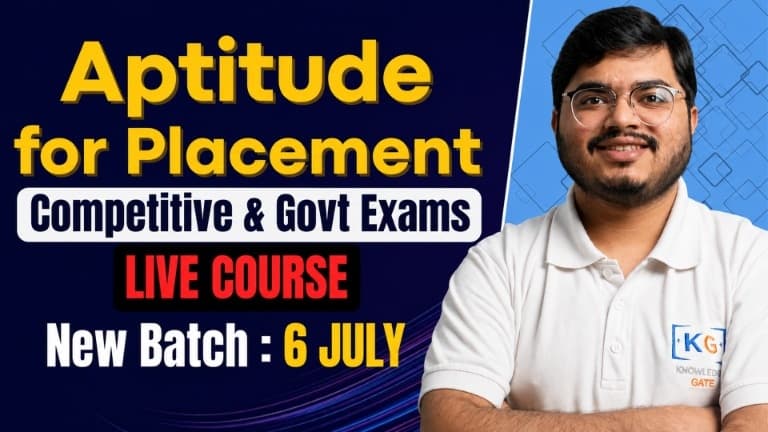 Aptitude for Placement, Competitive and Govt Exams (Live Course)