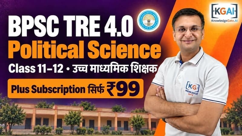 BPSC TRE 4.0 Senior Secondary Teacher (Class 11–12) Political Science 2026