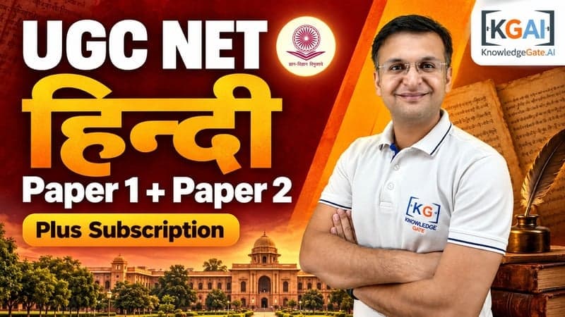UGC NET Hindi (Paper 1 + Paper 2) course cover