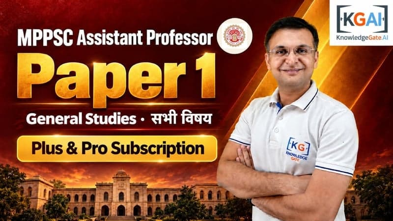 MPPSC Assistant Professor 2026 – Paper 1 General Studies (All Subjects) course cover