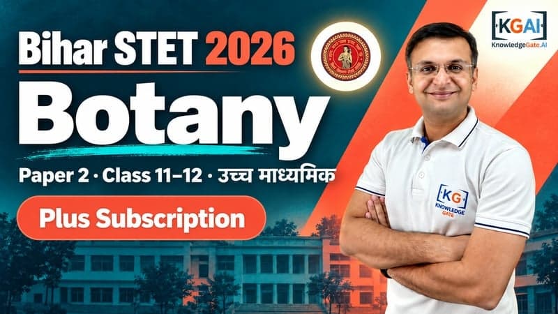 Bihar STET 2026 Paper 2 Botany (कक्षा 11–12) course cover