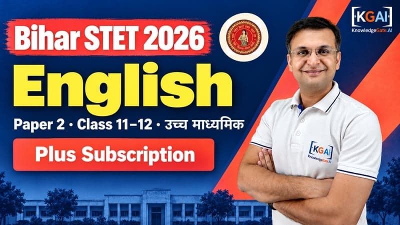 Bihar STET 2026 Paper 2 English (कक्षा 11–12) course cover