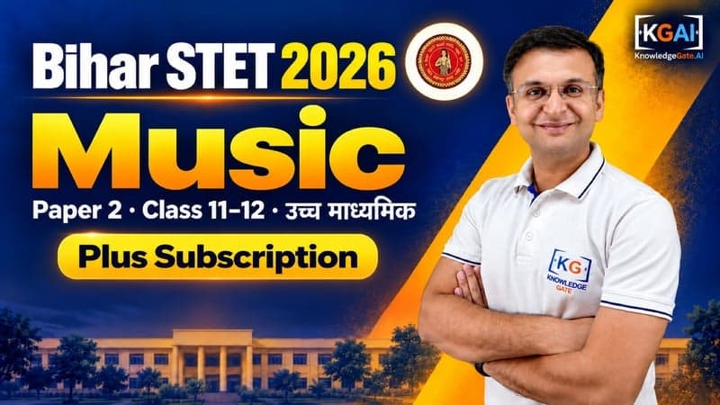 Bihar STET 2026 Paper 2 Music (कक्षा 11–12) course cover