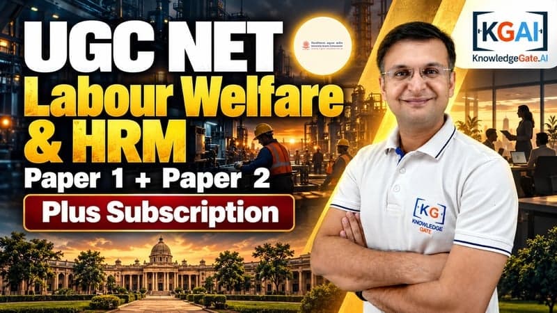 UGC NET Labour Welfare & HRM (Paper 1 + Paper 2) course cover