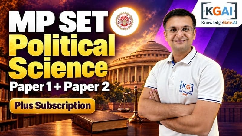 MP SET Political Science (Paper 1 + Paper 2) course cover