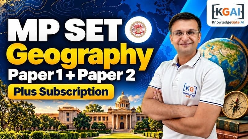 MP SET Geography (Paper 1 + Paper 2) course cover