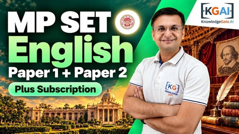 MP SET English (Paper 1 + Paper 2) course cover