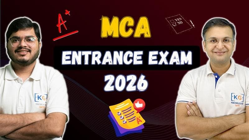 MCA Entrance Exam 2026 Course