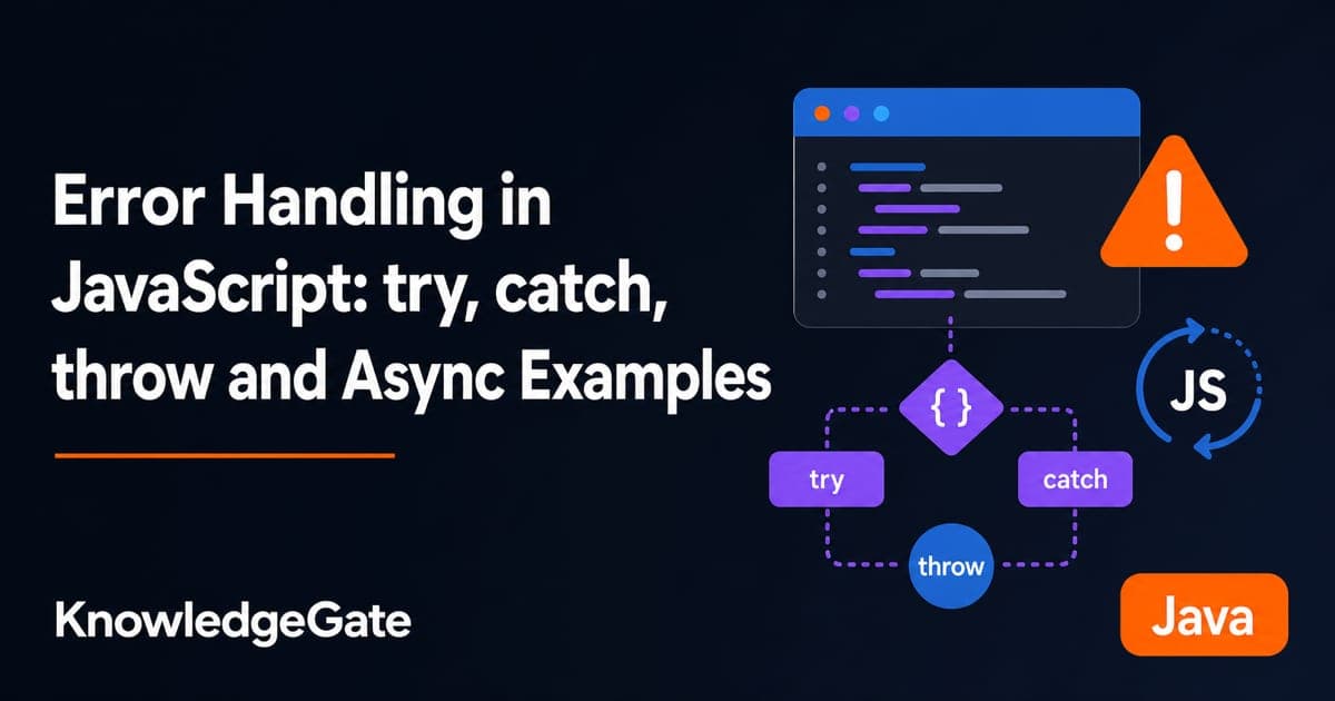 - beginner having trouble running javascript on... JavaScript Error Handling: try, catch, throw, async - Knowledge Gate AI