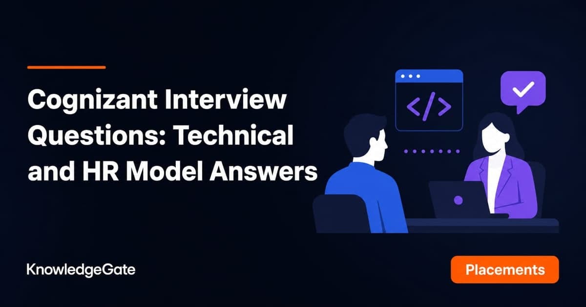 Coding Project Illustration Java Cognizant Interview Questions - Knowledge Gate AI